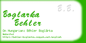 boglarka behler business card